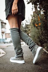 ЧОБОТИ-ПАНЧОХИ 20  сірі, чорні, червоні, рожеві