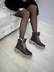 Шкіряні та замшеві демі та зимові черевики 5 кольорів