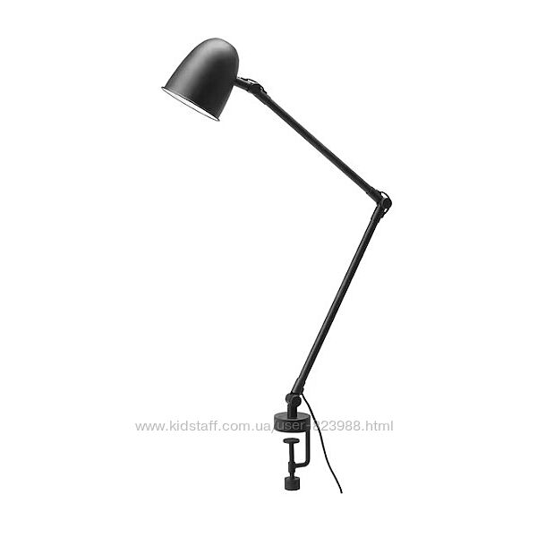 Лампа IKEA SKURUP настільна настінна чорна
