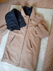 Стильное пальто косуха из качественной шерсти с подстежкой S Street One