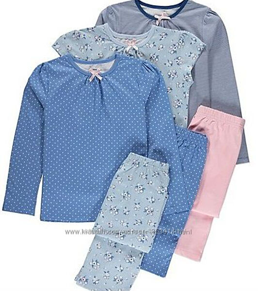 Скидки  пижама для девочки 6-7лет от George, англия, на рост 116-122см.