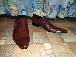 Классические мужские кожаные туфли лоферы - Tezoro Man - 43