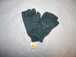 Очень теплые перчатки митенки вязаные Next с пайетками