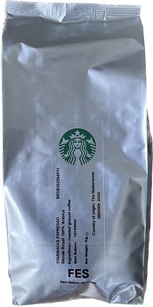 Кава молота Starbucks Espresso Blonde Roast 100 Arabica 1кг Нідерланди