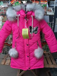 Пальто зимнее для девочек от 104 до 146 р, теплое, красивое,4 цвета