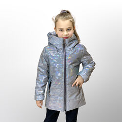 Куртка демисезонная светоотражающая для девочек от 110 до 134р, качество