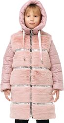 Пальто-шубка зимнее для девочек от 128 до 158р-новинка зимы, 3 цвета, тренд
