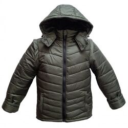 Куртка- жилетка 2 в 1 демисезонная для мальчиков от 98 до 140 р, качество