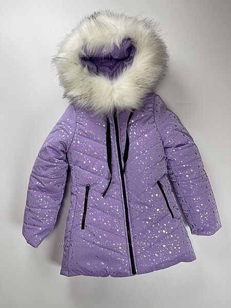 Куртка зимова для дівчаток від 110 до 128 р, тепла, якісна, новинка