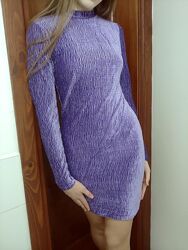 H&M, Эффектное, велюровое женское платье