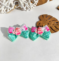 Бантики Свинка Пеппа бант резинка заколка для волос Peppa Pig 2