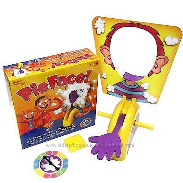 Настольная игра Торт в лицо, пирог в лицо Pie face. Пиріг в обличчя