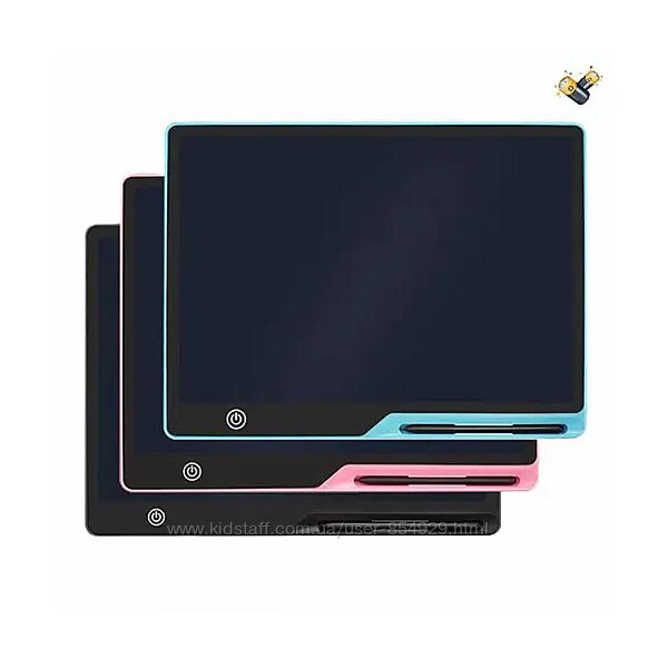 Детский графический планшет для рисования 12 и 16 дюймов цветной и монохром