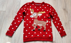 кофта, новорічний светр олень, джемпер, реглан, світшот для дівчинки Primark