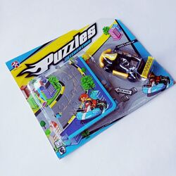 Трек-Пазл в комплекте с машинкой, игровой набор для мальчика