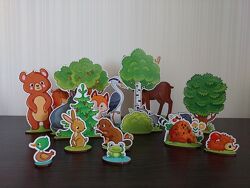 Дерев´яні фігурки Мешканці лісу
