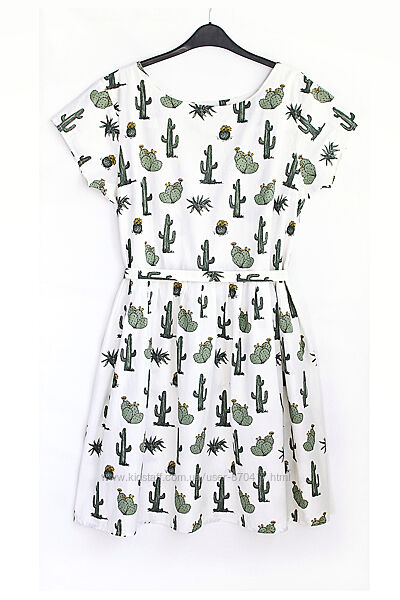  чарівна бавовняна сукня з кактусами 