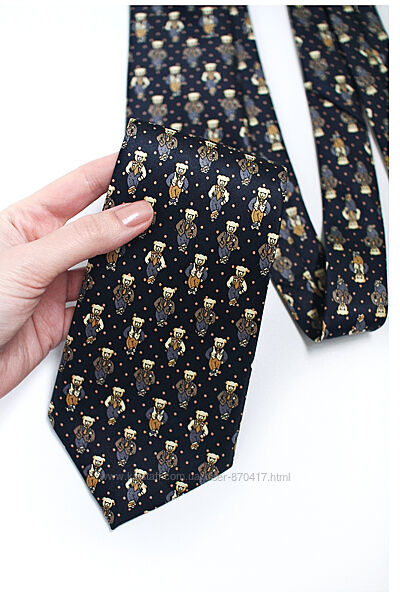 дуже гарна шовкова краватка з ведмедиками 