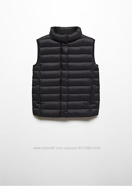 Жилетка тепла, чорна mango для дівчинки
