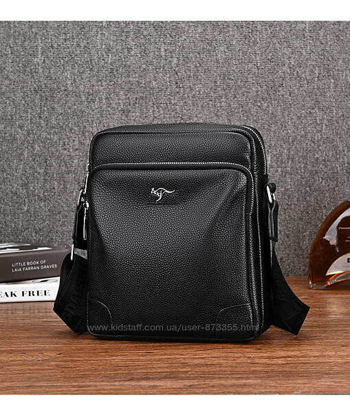 Чоловіча сумка  месенджер Kangaroo чорна 