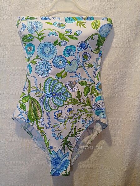 Купальник жіночий суцільний з квітковим принтом. Розмір 8/XS-S/42-44. F&F