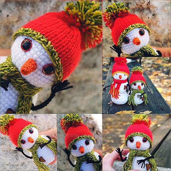 Сніговик іграшка сніговик в&acuteязаний новорічний декор 