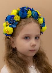 Українські віночки синьо-жовті