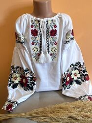 Сорочка Вишиванка для дівчинки Троянда