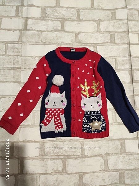 новогодний свитер кофта TU 4-5 лет рост 104-110, 80 грн. купить Сумская ...