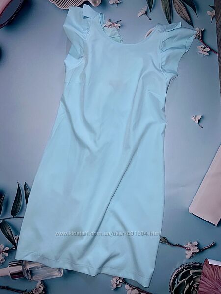 Бірюзове плаття сукня з вирізом на спинці. Платье на лето