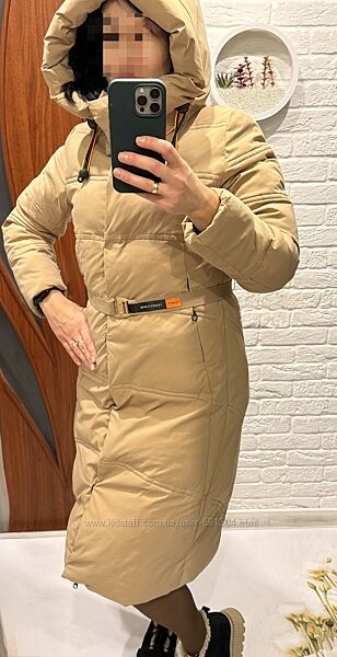 Пальто пуховик подовжене зима 44-46р