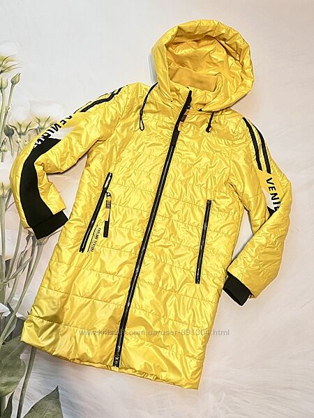 Стильна подовжена курточка куртка водонепроникна осінь весна 140-158 р