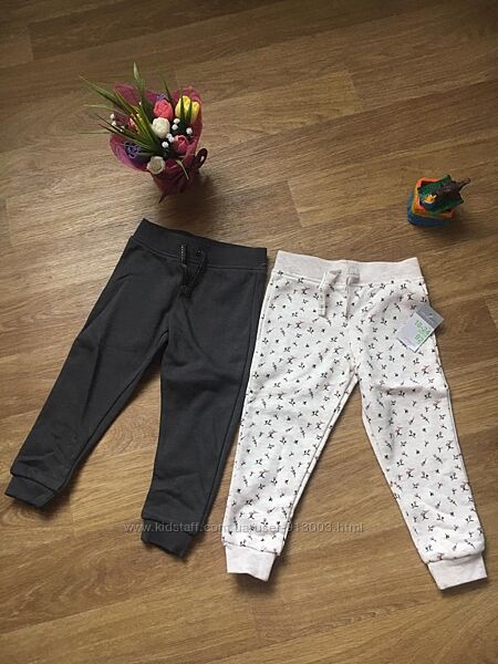 Набор тёплых штанов для девочки р. 92 Primark
