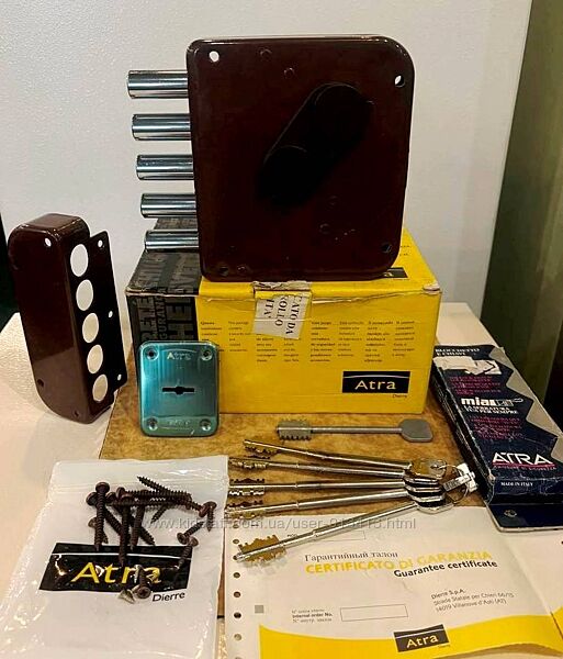 Замок накладний ATRA/АТРА 1021-4 ключ перекодировки MIA BLO 3210/5шт Італія