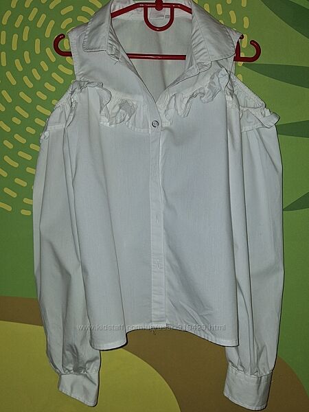 Блузка біла для дівчинки на 8-9 років зріст 134 Cool club