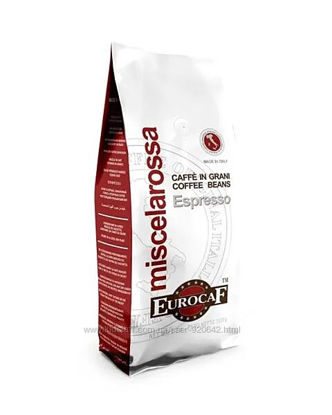 Кава Eurocaf Miscela Rossa зерно 1 кг.