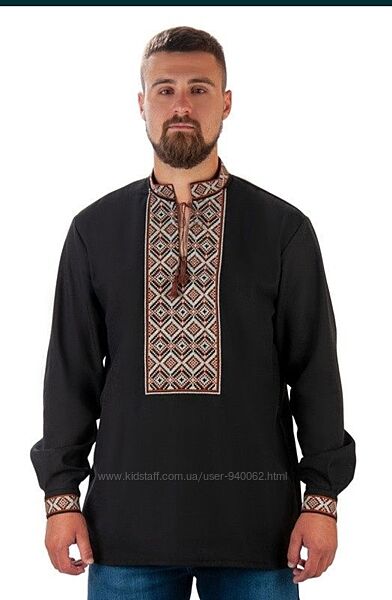 Вышиванка мужская. Лён и вискоза.