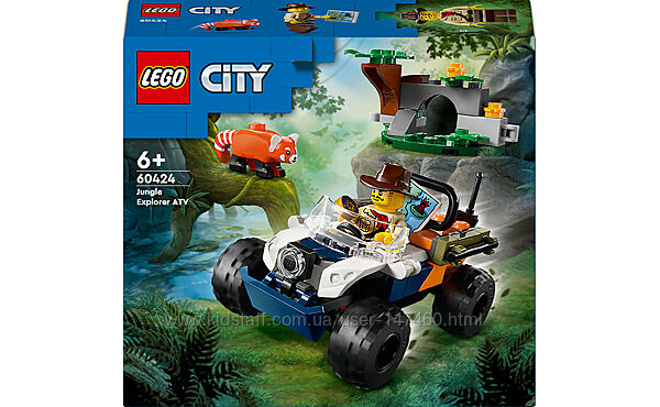 Lego City 60424 Исследователь джунглей ATV Миссия Красной Панды. В наличии