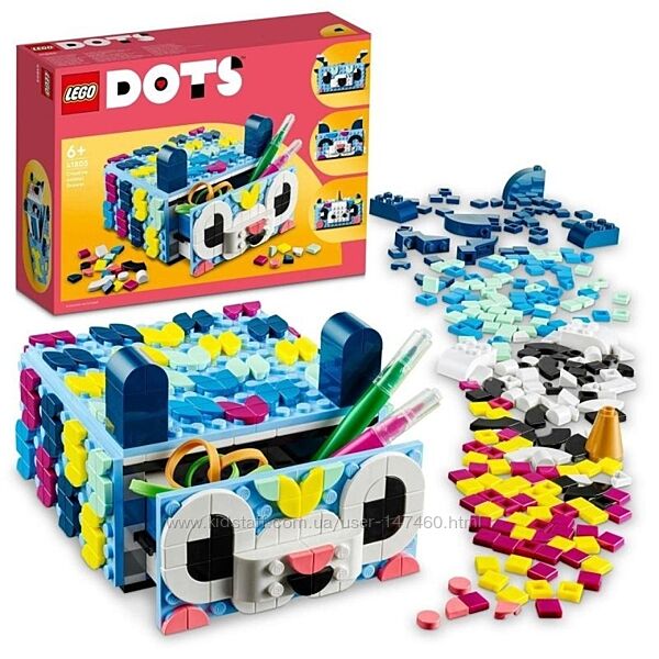 Lego Dots 41805 Ящичек для творчества Животные. В наличии