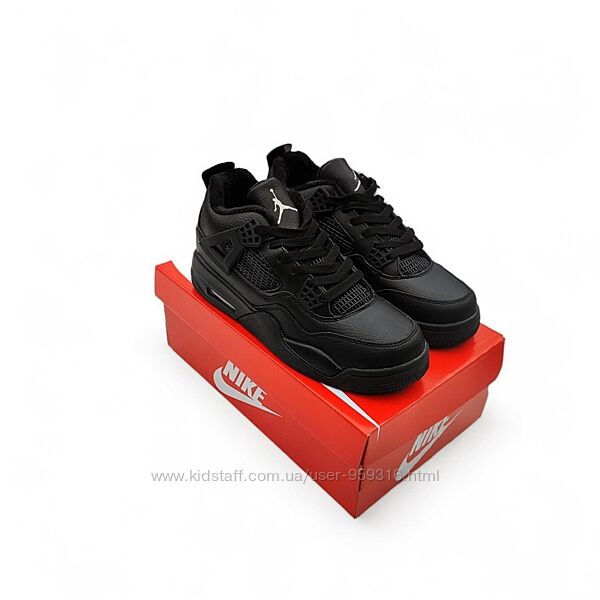 Кроссовки зимние,  nike air jordan 4, 40,41,42,43,44,45 размер, кожа, мех 