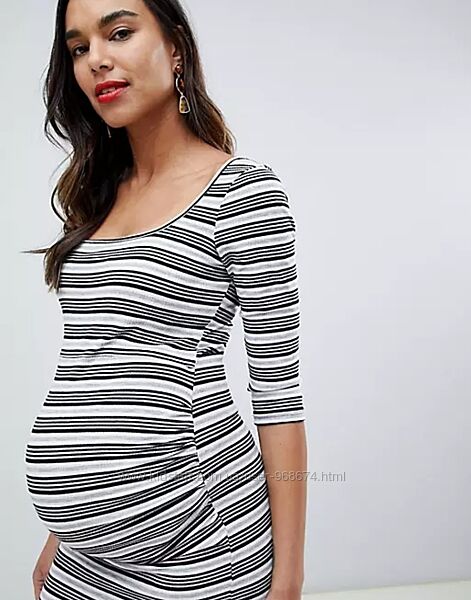 Стильна максі сукня в рубчик для вагітних від ASOS