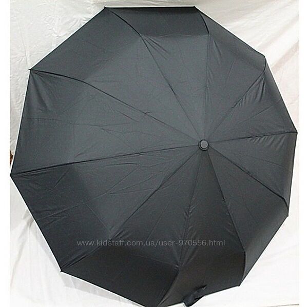 Зонт складной мужской в 3 сложения черный MAX 