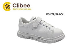 Качественные румынские модные белые кроссовки Clibee 