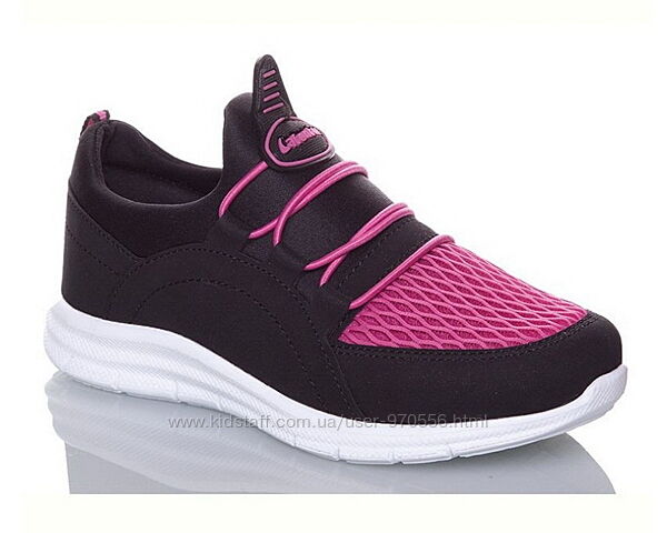 Кроссовки кеды текстильные черно малиновые Lafonten Турция 26-30