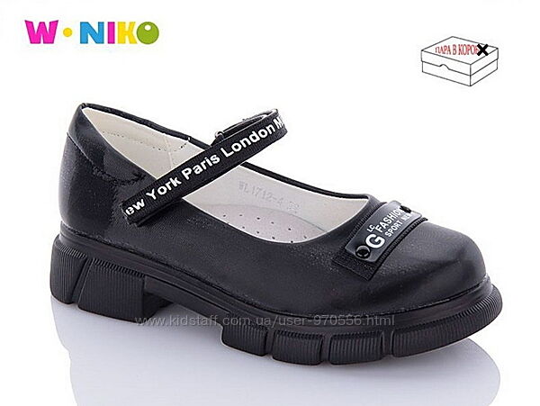  Модные легкие школьные туфли для девочек Niko 33-34