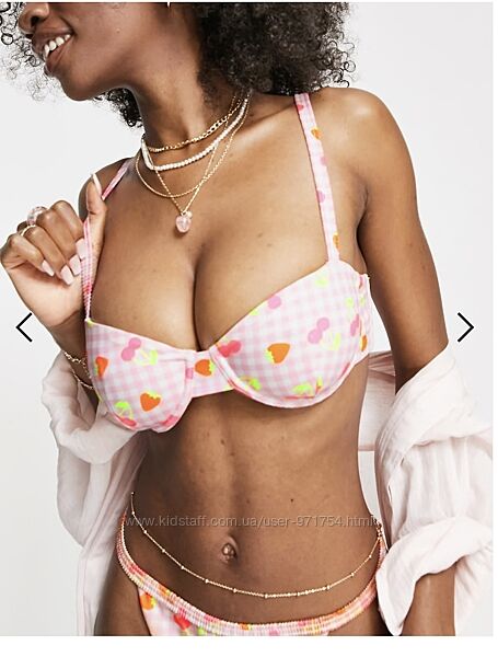 Роздільний купальник в рожевих тонах від ASOS