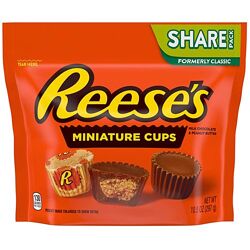 Конфеты Reeses Miniature Сups с арахисовой пастой