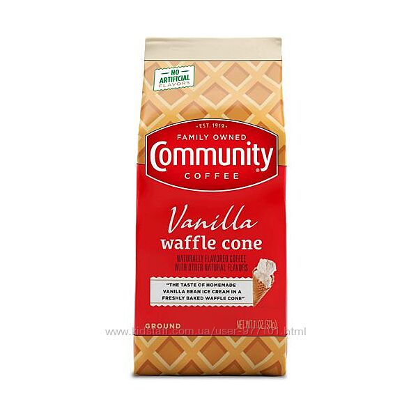 Кофе Community Coffee Vanilla Waffle Cone из США со вкусом мороженого