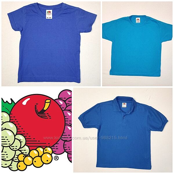 Классические футболки и поло, бренд Fruit of the loom На 92, 104,116 см.  