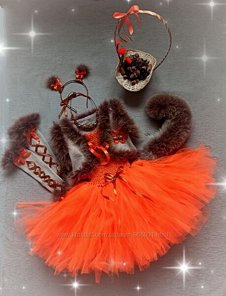 Шикарный эксклюзивный костюм белочки из натурального меха. Прокат